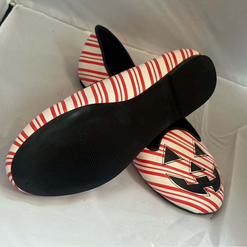 Strange Cvlt Lydia Jack O'Lantern Limited Edition Candy Cane Flats Size 10 - Picture 4 of 4